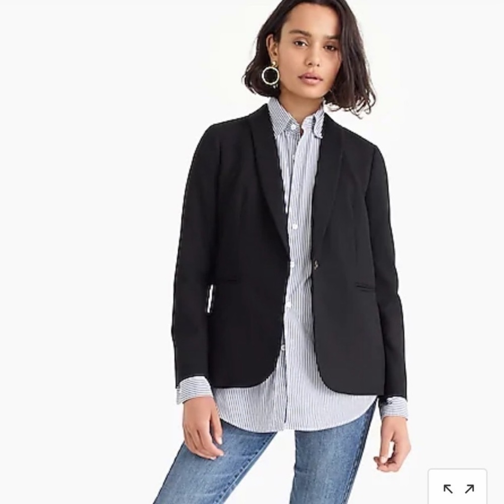 J Crew Parke wool blazer in black, size 16